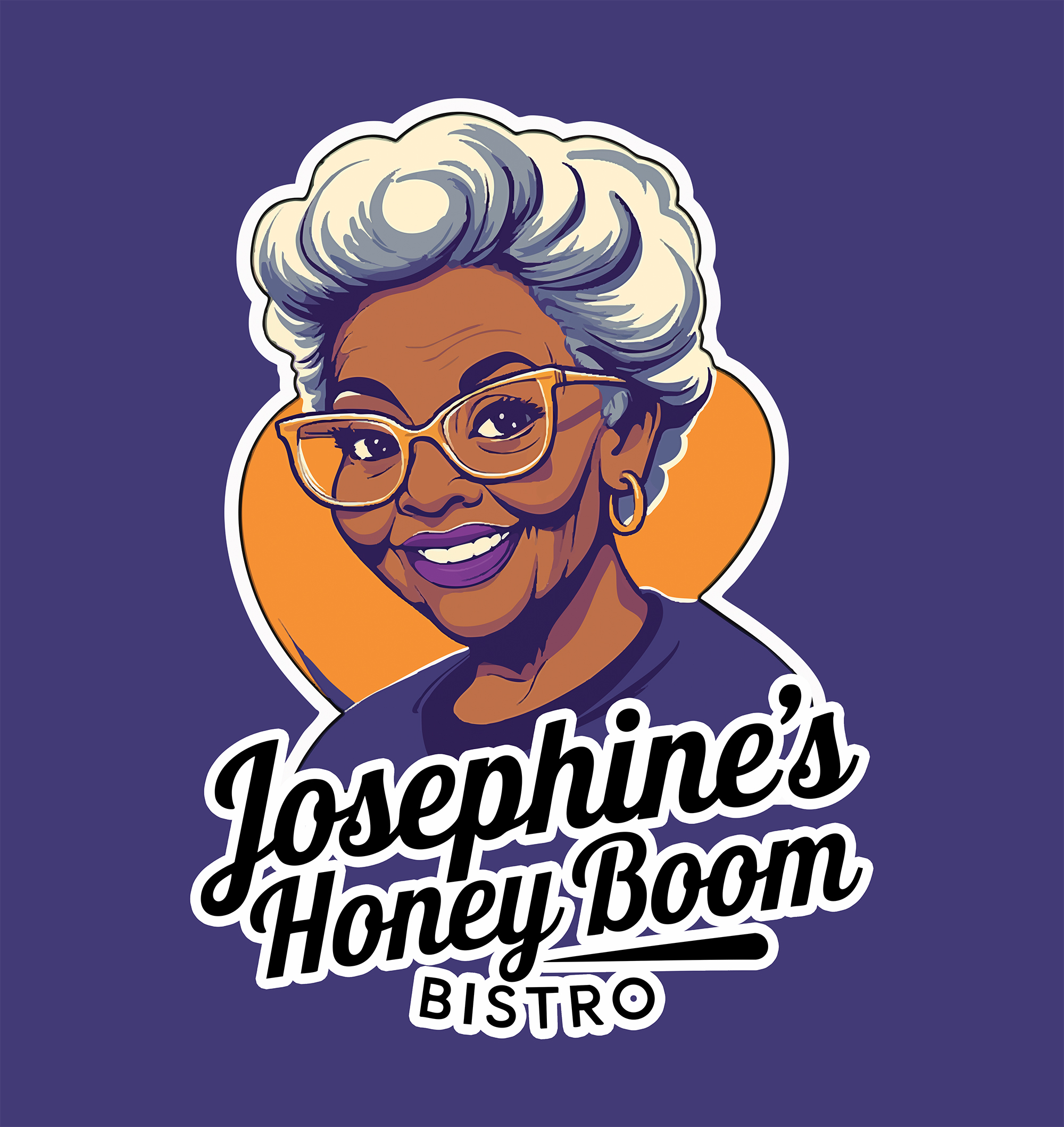 Josephine Honey Boom Logo full on purple 2000px